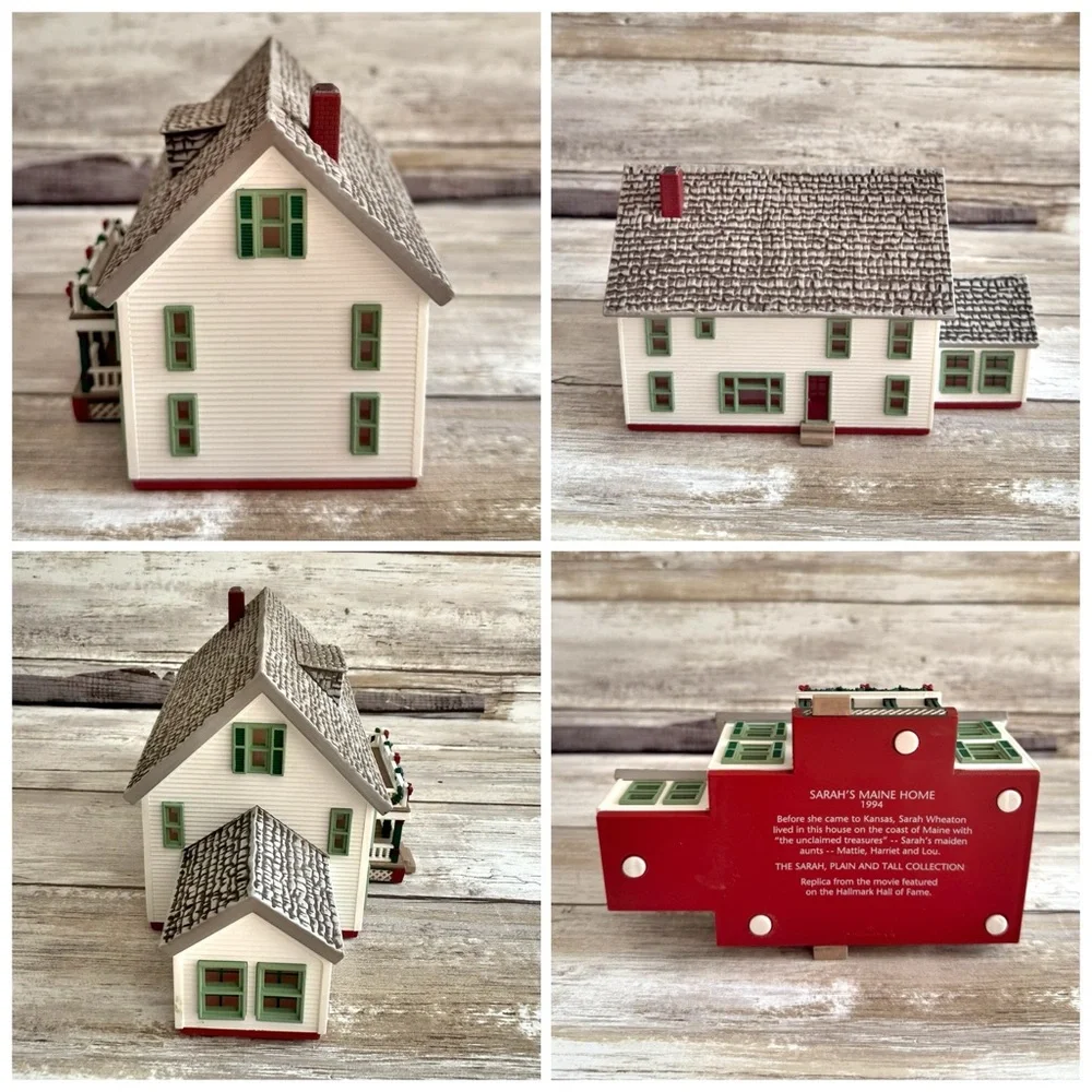 Hallmark Sarah Plain and Tall 5-Pc Christmas Village Set w/ Boxes Rustic Charm